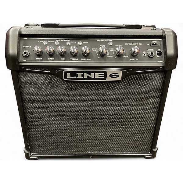 Used Line 6 Spider IV 15W 1X8 Guitar Combo Amp