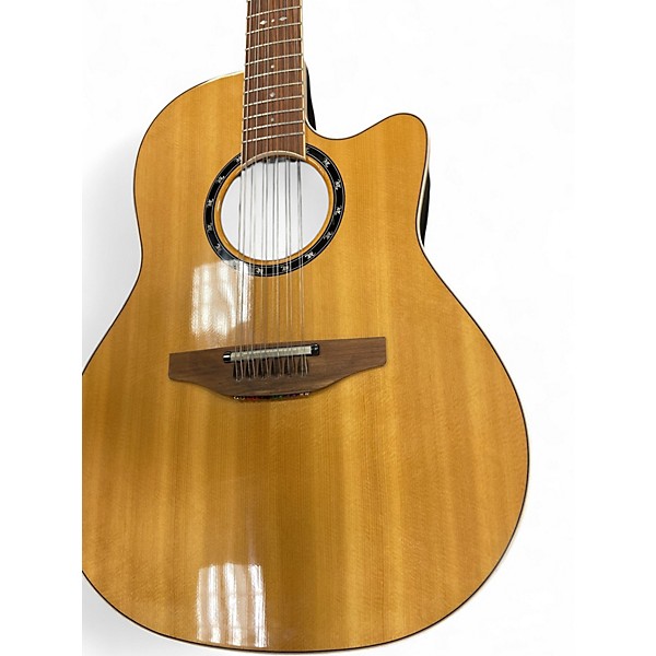 Used Ovation 6751LX Standard Balladeer LX Natural 12 String Acoustic Electric Guitar