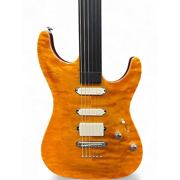 Used Suhr Standard Carve Top Custom Capri Orange Solid Body Electric Guitar