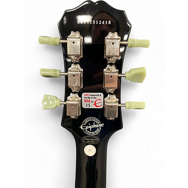 Used Epiphone Les Paul Custom Black Solid Body Electric Guitar