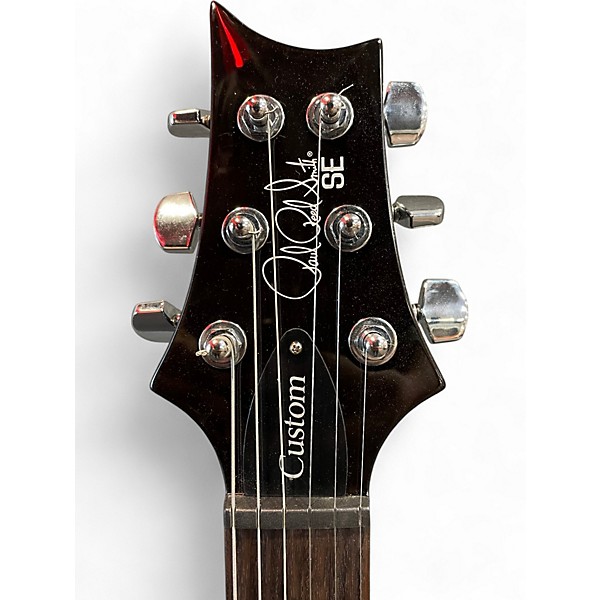 Used PRS SE Custom 24 Black Gold Sunburst Solid Body Electric Guitar