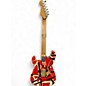 Used 2021 EVH Striped Series Frankie Red with Black and White Stripes Solid Body Electric Guitar