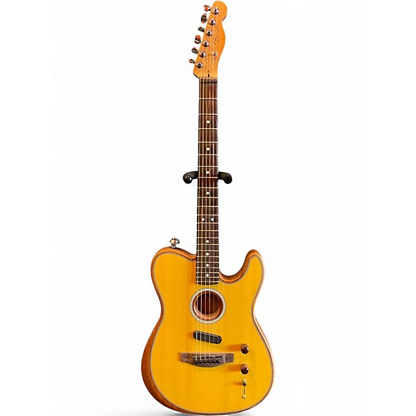 Used Fender Acoustasonic Player Telecaster Butterscotch Blonde Acoustic Electric Guitar