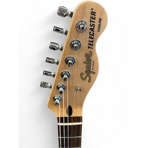 Used Squier Affinity Telecaster Thinline Olympic White Hollow Body Electric Guitar