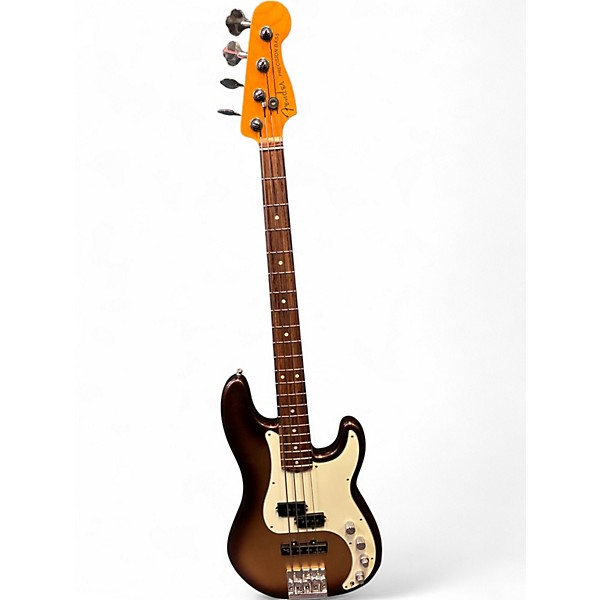 Used Fender American Ultra Precision Bass Mocha Burst Electric Bass Guitar