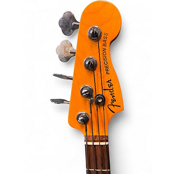 Used Fender American Ultra Precision Bass Mocha Burst Electric Bass Guitar
