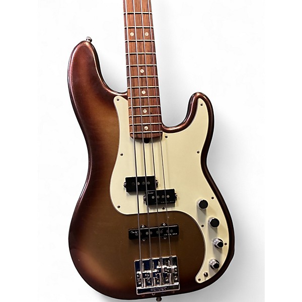 Used Fender American Ultra Precision Bass Mocha Burst Electric Bass Guitar