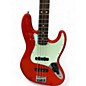 Used Fender American Jazz Bass Sunset Orange Transparent Electric Bass Guitar