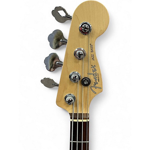 Used Fender American Jazz Bass Sunset Orange Transparent Electric Bass Guitar