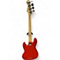 Used Fender American Jazz Bass Sunset Orange Transparent Electric Bass Guitar