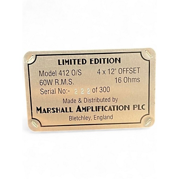 Used Marshall JTM45 1962 Offset reissue 4x12 cabinet 1 of 300 Guitar Cabinet