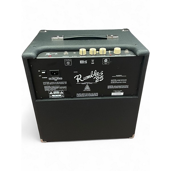 Used Fender Rumble V3 25w 1x8 Bass Combo Amp