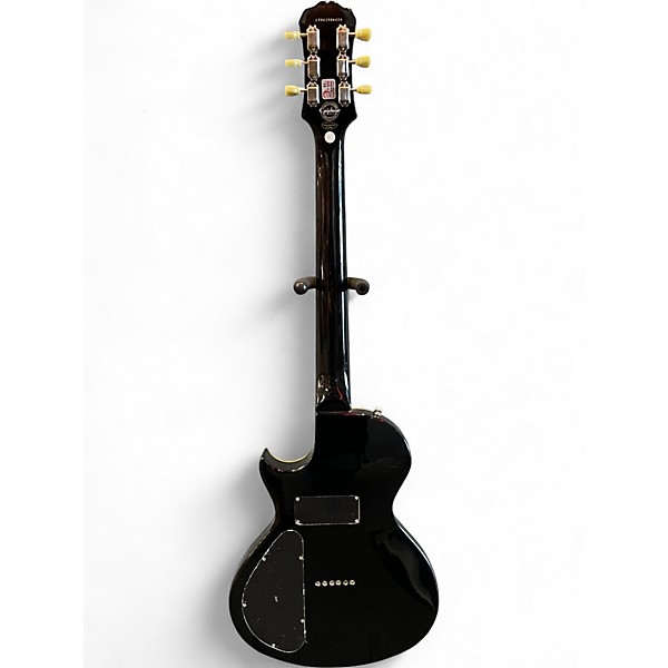 Used Epiphone BluesHawk Deluxe Trans Black Hollow Body Electric Guitar