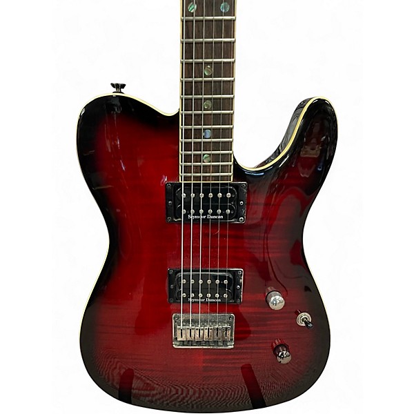 Used 2008 Fender FMT HH Tele custom Black Cherry Burst Solid Body Electric Guitar