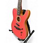Used Fender Acoustasonic Player Telecaster Fiesta Red Acoustic Electric Guitar