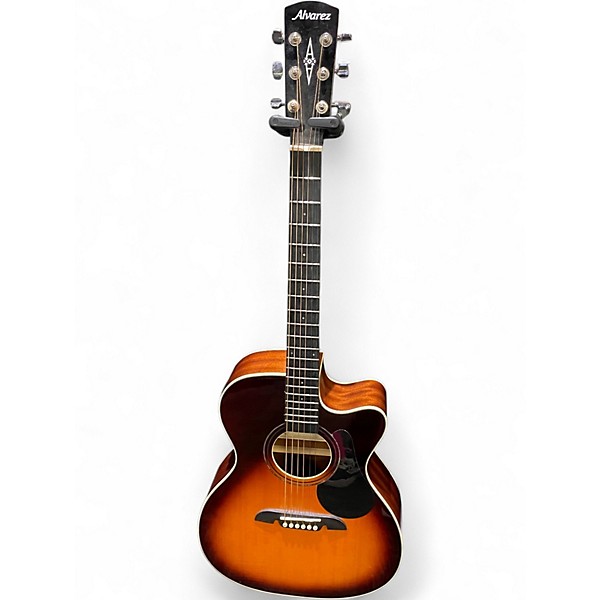 Used Alvarez RF26CE OM/Folk Sunburst Acoustic Electric Guitar