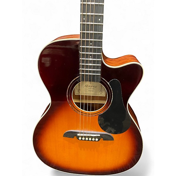 Used Alvarez RF26CE OM/Folk Sunburst Acoustic Electric Guitar