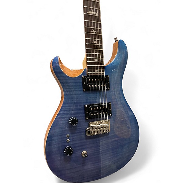 Used PRS Se Custom 24-08 Left-Handed Faded Blue Solid Body Electric Guitar