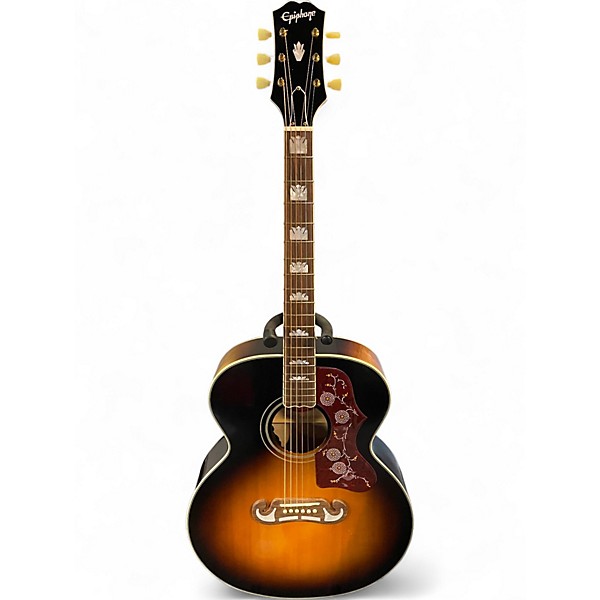 Used Epiphone Inspired by Gibson J-200 2 Color Sunburst Acoustic Electric Guitar