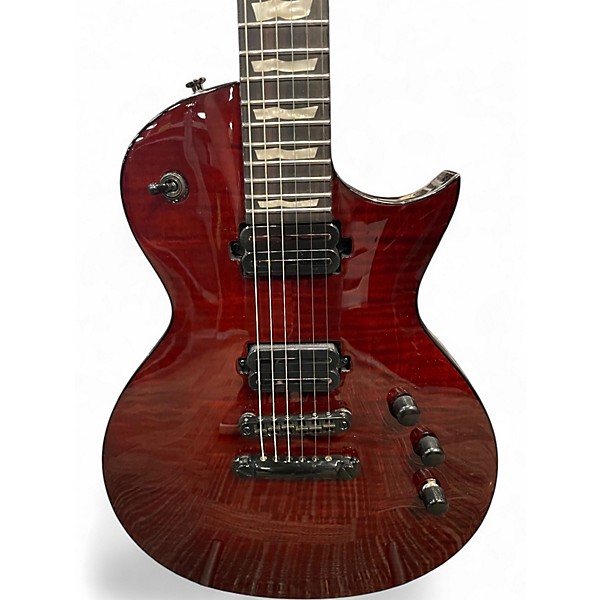 Used ESP LTD EC-1001 Trans Crimson Red Solid Body Electric Guitar