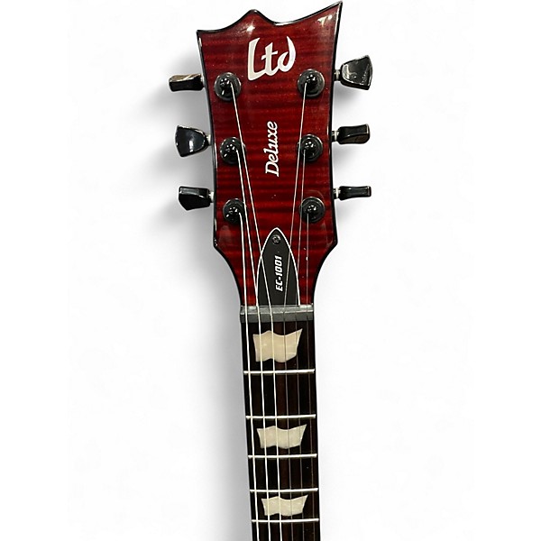 Used ESP LTD EC-1001 Trans Crimson Red Solid Body Electric Guitar