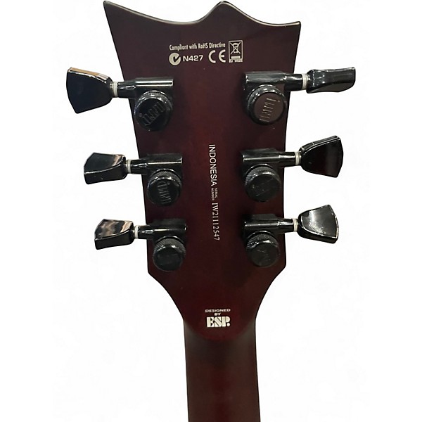 Used ESP LTD EC-1001 Trans Crimson Red Solid Body Electric Guitar