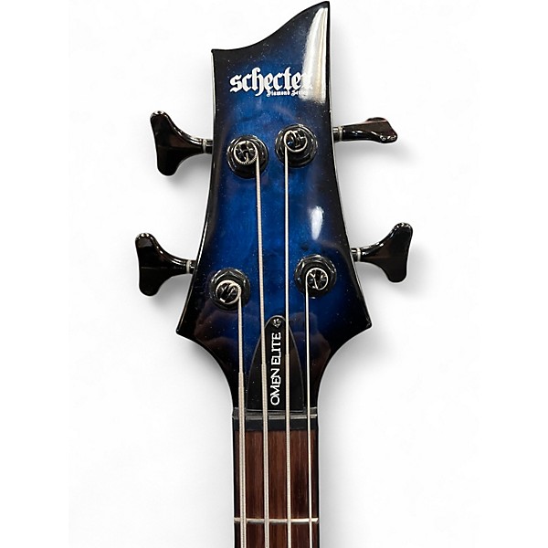 Used Schecter Guitar Research OMEN ELITE TRANS BLUE BURST Electric Bass Guitar