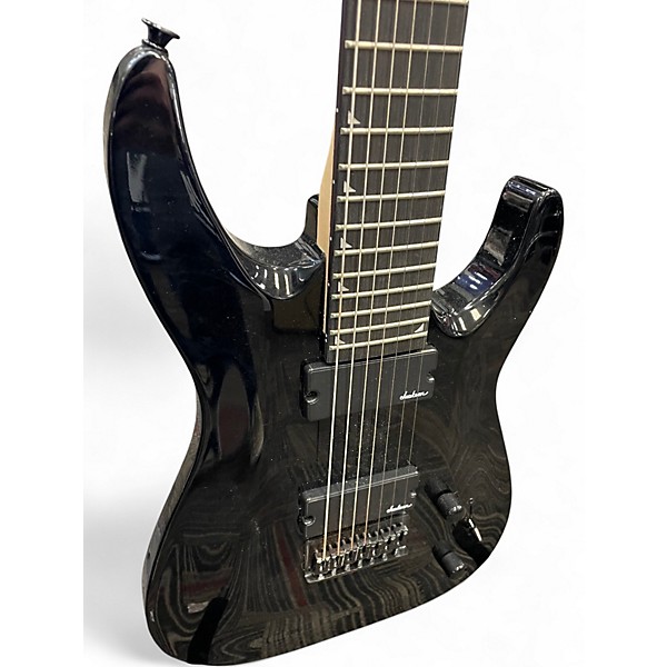 Used Jackson JS22-7 Dinky 7 String Black Solid Body Electric Guitar