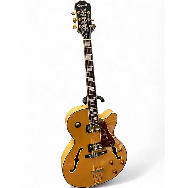 Used Epiphone Joe Pass Natural Hollow Body Electric Guitar