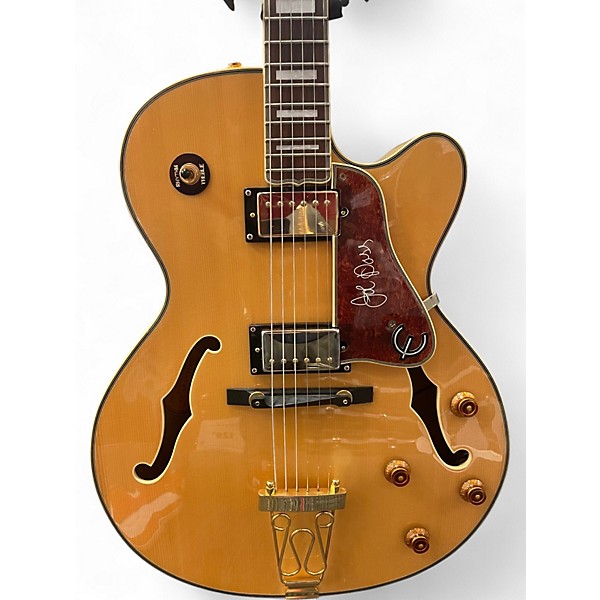 Used Epiphone Joe Pass Natural Hollow Body Electric Guitar
