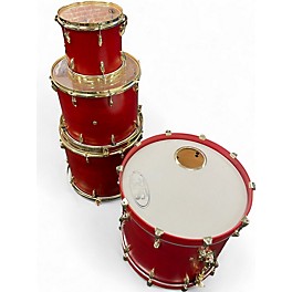 Used SJC Drums 5 Piece 5 PIECE CUSTOM KIT Red Drum Kit