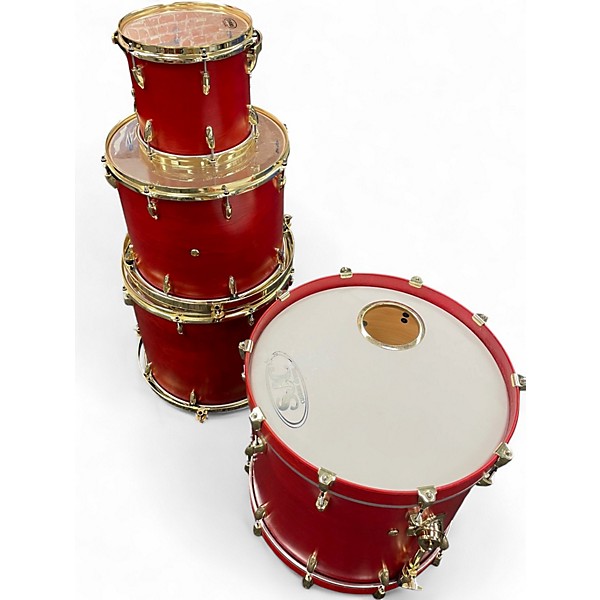 Used SJC Drums 5 Piece 5 PIECE CUSTOM KIT Red Drum Kit