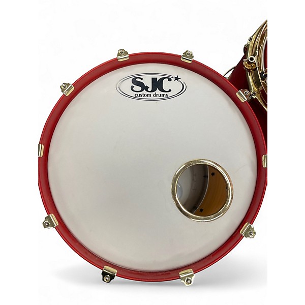 Used SJC Drums 5 Piece 5 PIECE CUSTOM KIT Red Drum Kit