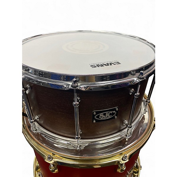 Used SJC Drums 5 Piece 5 PIECE CUSTOM KIT Red Drum Kit