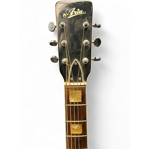 Used Aria Model 6712 Flat Top Natural Acoustic Guitar