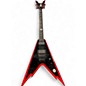 Used Dean Dime Razorback V black and red Solid Body Electric Guitar thumbnail