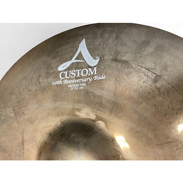Used Zildjian 21in A Custom 20th Anniversary Ride Cymbal