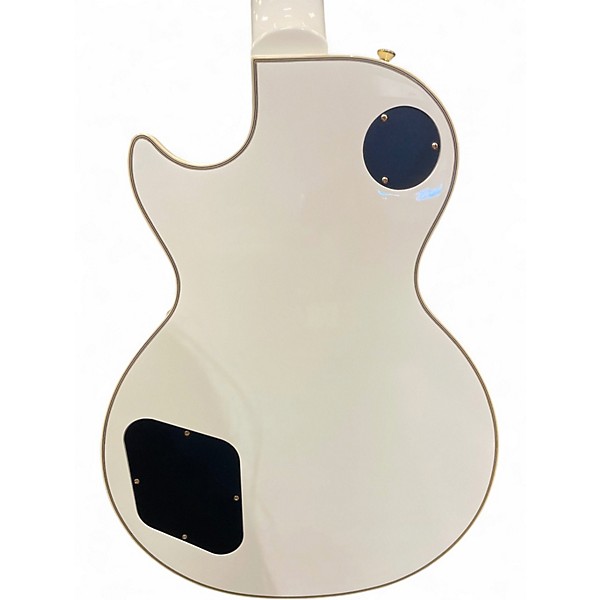 Used 2020 Epiphone Les Paul Custom White Solid Body Electric Guitar