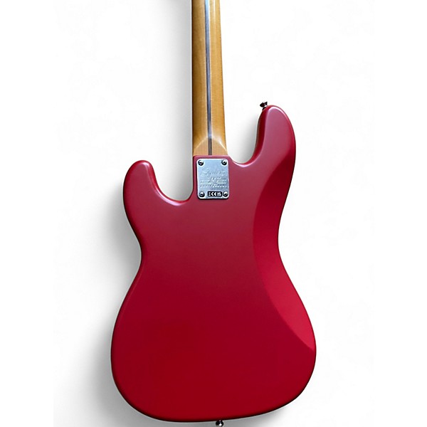 Used Squier 40th Anniversary Precision Bass Gold and Red Electric Bass Guitar