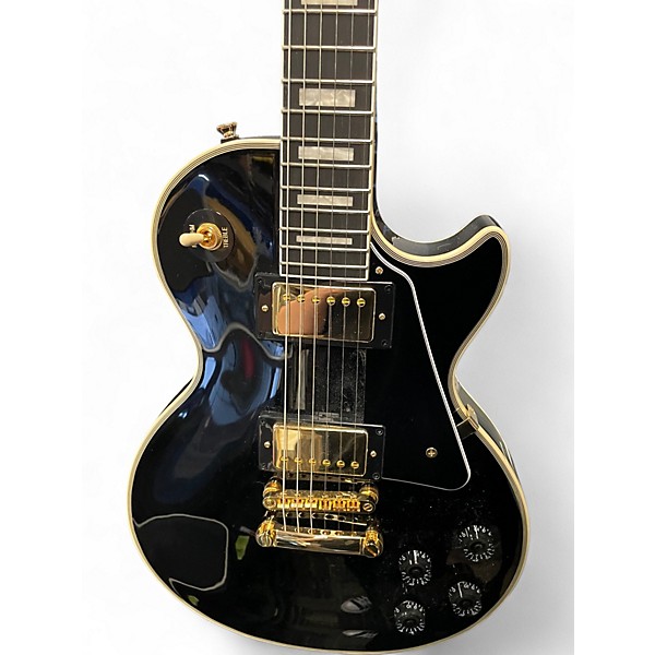 Used Epiphone Les Paul Custom Ebony Solid Body Electric Guitar