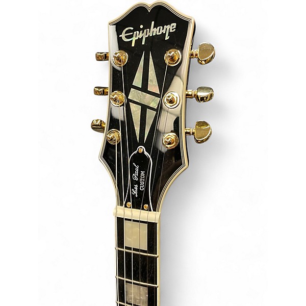 Used Epiphone Les Paul Custom Ebony Solid Body Electric Guitar