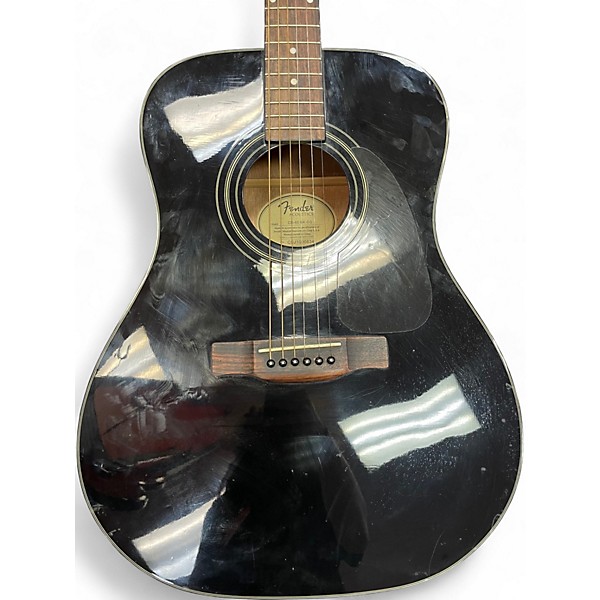 Used Fender CD60 Dreadnought Black Acoustic Guitar