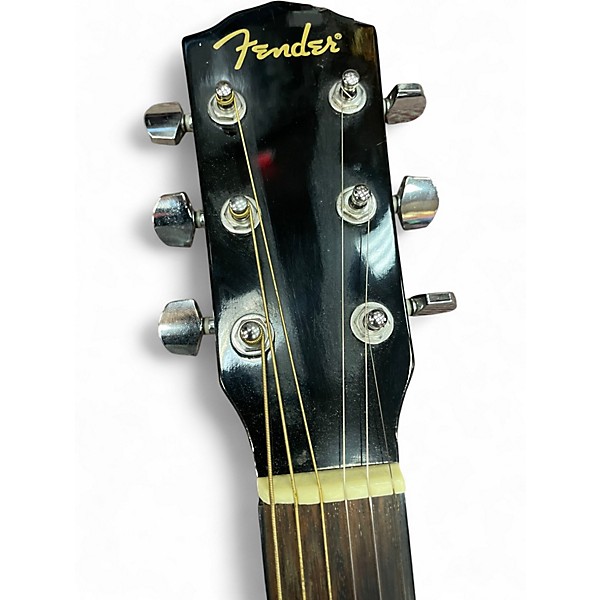 Used Fender CD60 Dreadnought Black Acoustic Guitar