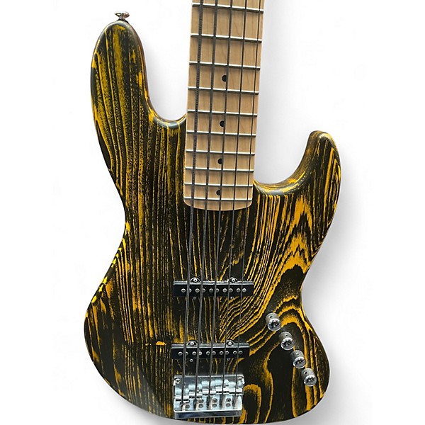 Used Michael Kelly Element 5OP 5 string  Trans Yellow Electric Bass Guitar