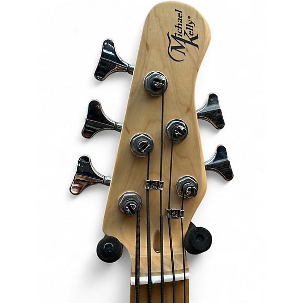 Used Michael Kelly Element 5OP 5 string  Trans Yellow Electric Bass Guitar