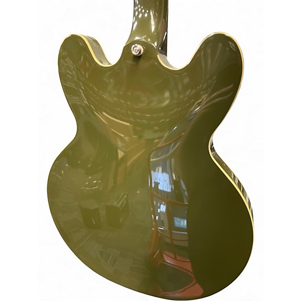 Used Epiphone ES 335  Army Green  Hollow Body Electric Guitar