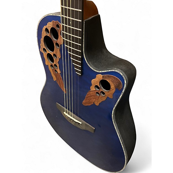 Used Ovation celebrity Blue Acoustic Guitar