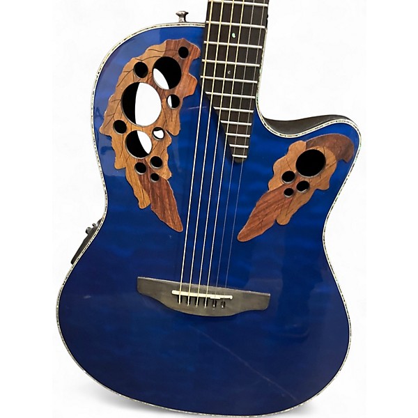 Used Ovation celebrity Blue Acoustic Guitar