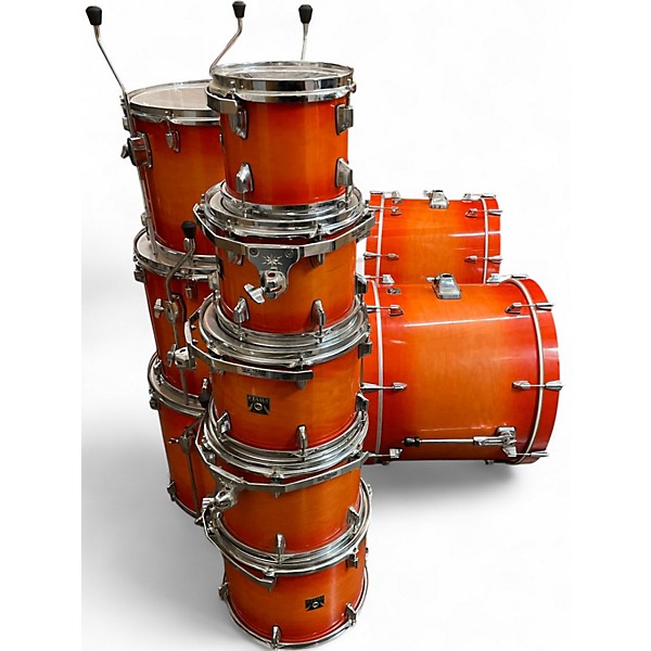Used Yamaha 9 Piece superstar classic 2 Color Sunburst Drum Kit