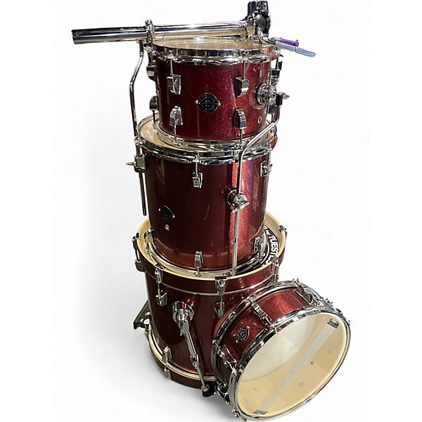Used Ludwig 4 Piece Breakbeats By Questlove RED SPARKLE Drum Kit